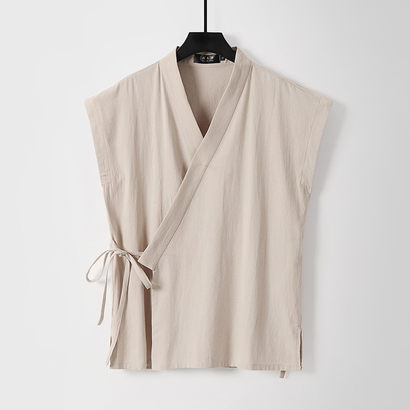 Chinese Men's Cotton Linen Tan - đánh giá và giá Men'S Kimono Accessories